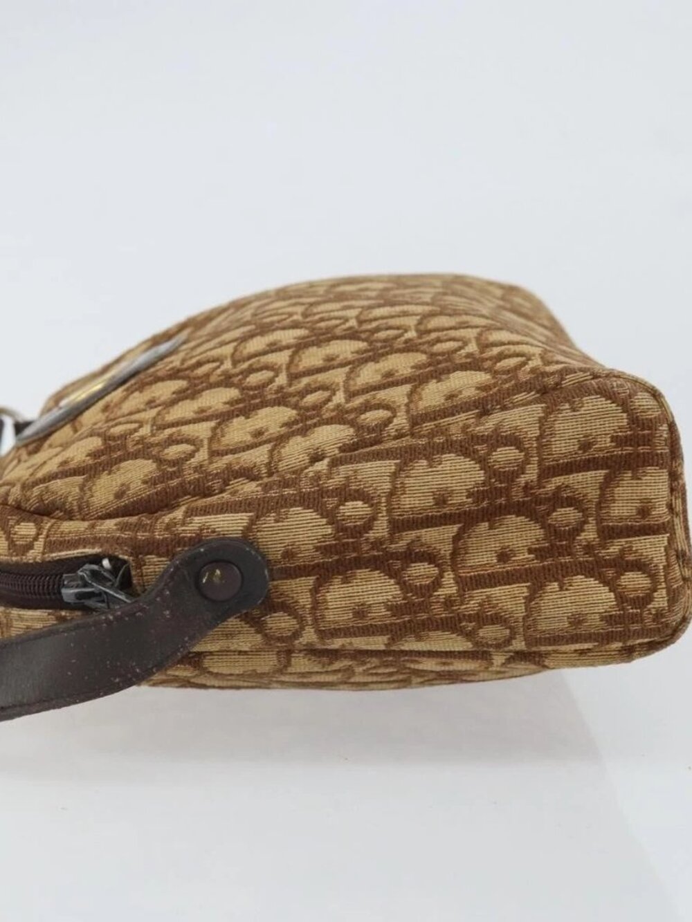 Christian Dior Trotter Canvas Shoulder Bag Brown Gold Auth bs32243 - Picture 6 of 16